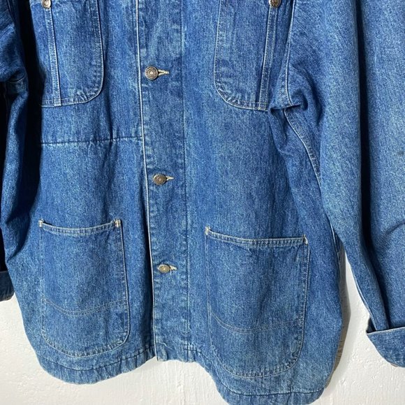 Gap Vintage denim jacket flannel lined barn field coat size XL - Picture 3 of 11